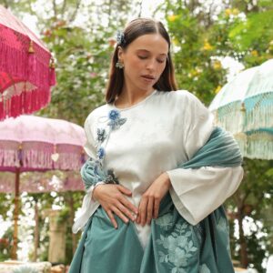 Papilio Azure Velvet Scarf